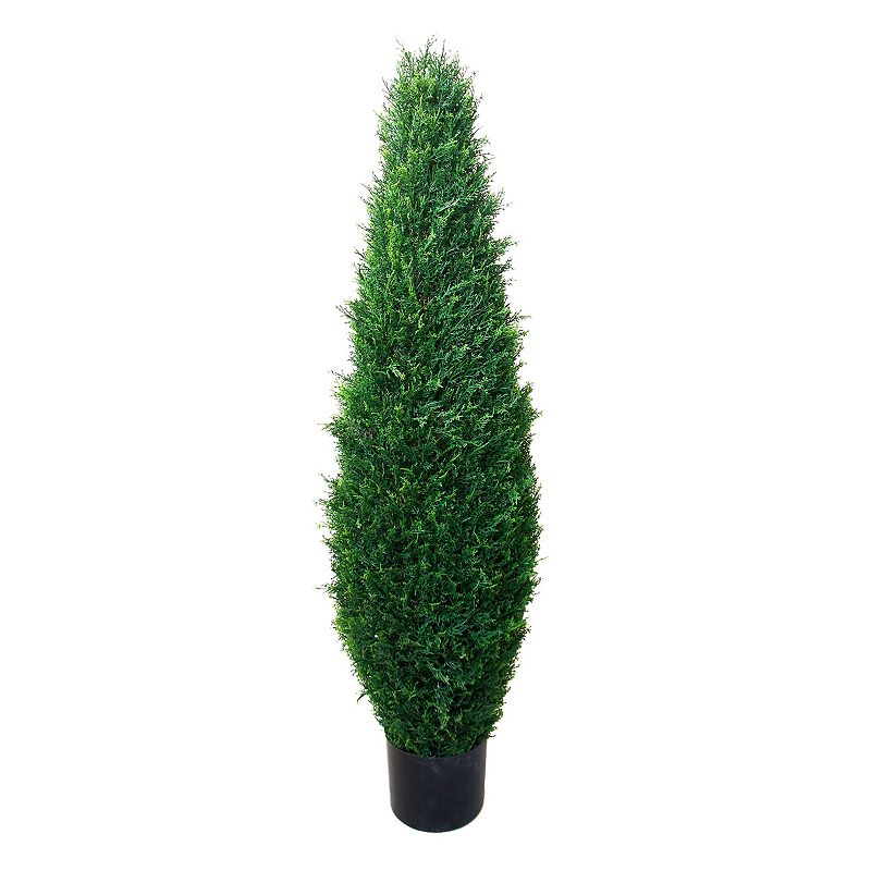 Navarro 41-in. Potted Cypress Topiary - Indoor and Outdoor, Green
