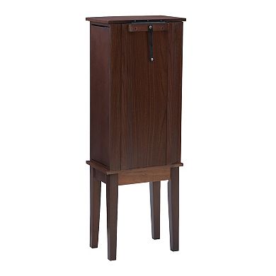 Linon Maddie Espresso 5 Drawer Jewelry Armoire