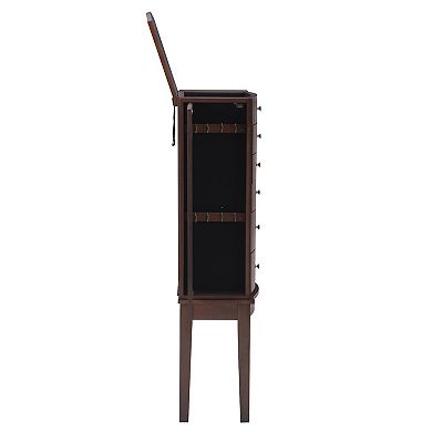 Linon Maddie Espresso 5 Drawer Jewelry Armoire