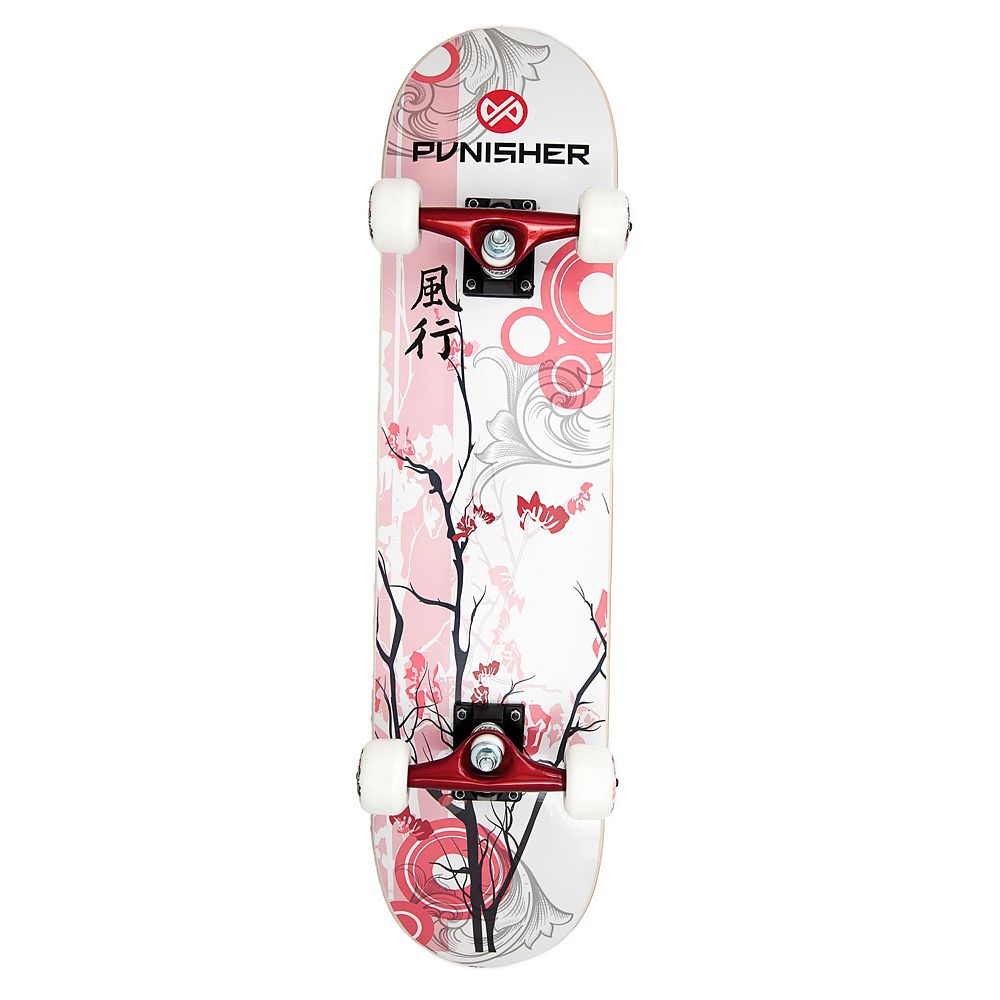 Punisher Skateboards Cherry Blossom 31-in. ABEC-7 Complete Skateboard