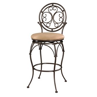 Scroll Circle Back Big and Tall Swivel Bar Stool