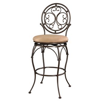 Scroll Circle Back Big and Tall Swivel Bar Stool