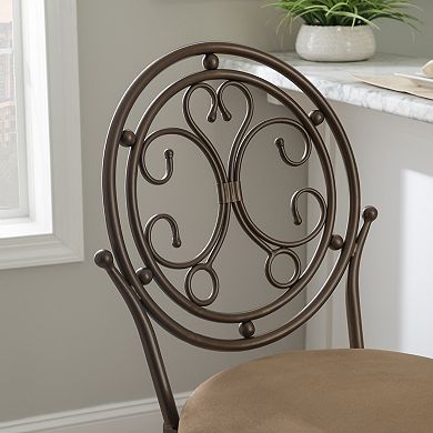Scroll Circle Back Big and Tall Swivel Bar Stool