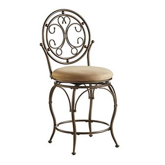 Scroll Circle Back Big and Tall Swivel Counter Stool
