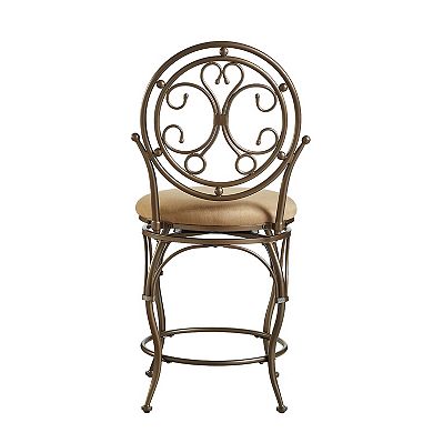 Scroll Circle Back Big and Tall Swivel Counter Stool
