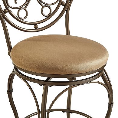 Scroll Circle Back Big and Tall Swivel Counter Stool