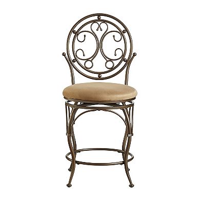 Scroll Circle Back Big and Tall Swivel Counter Stool
