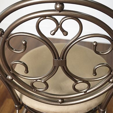 Big and Tall Scroll Circle Bar Chair