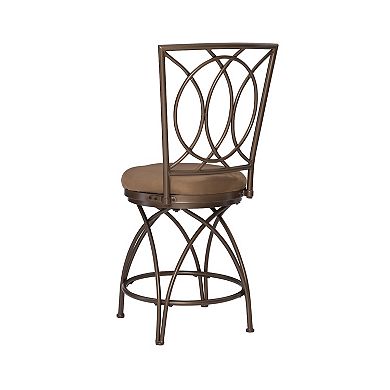 Big and Tall Metal Crossed Legs Swivel Counter Stool