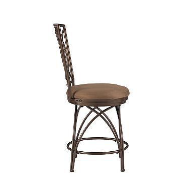 Big and Tall Metal Crossed Legs Swivel Counter Stool