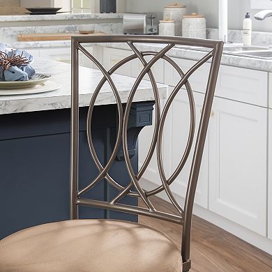 Big and Tall Metal Crossed Legs Swivel Counter Stool
