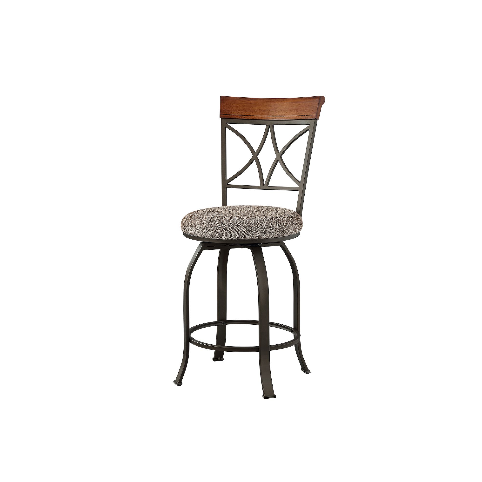 Hamilton Swivel Round Seat Counter Stool, Brown