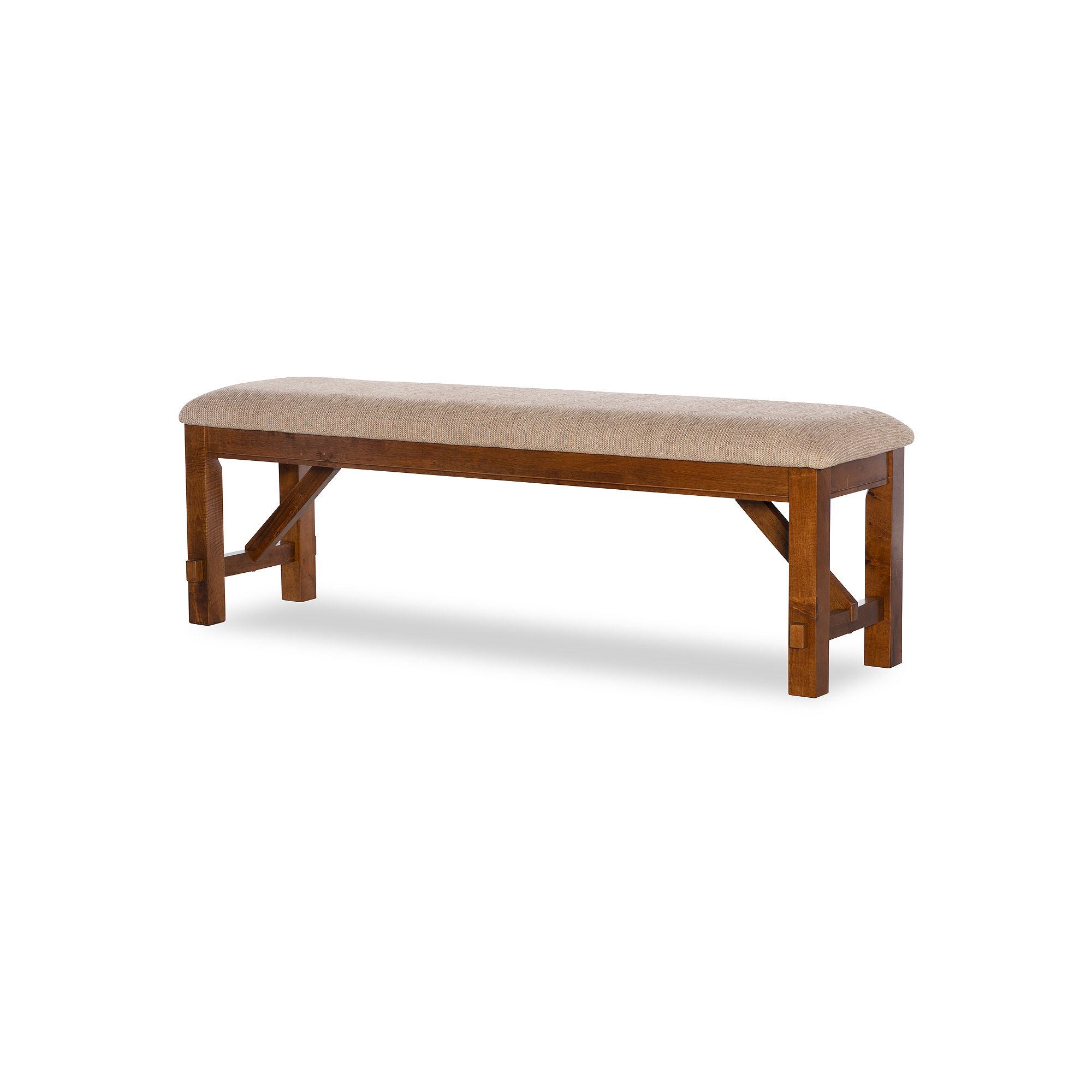 Kraven Dining Padded Bench, Brown