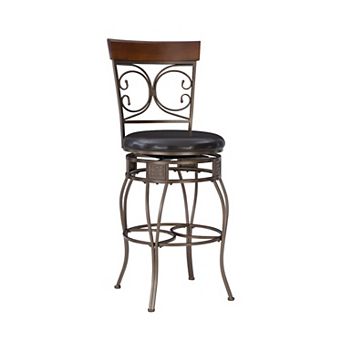 Back Scroll Big and Tall Swivel Bar Stool