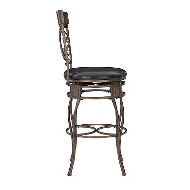 Back Scroll Big and Tall Swivel Bar Stool