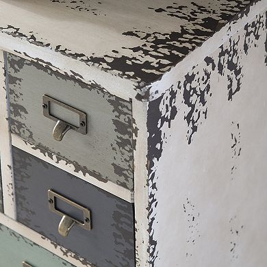 Parcel 13-Drawer Distressed Floor Cabinet