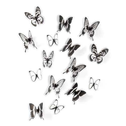 Umbra Chrysalis Black & White Butterfly Wall Decor