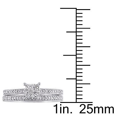 Stella Grace 10k White Gold 1/3 Carat T.W. Diamond Engagement Ring Set