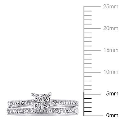 Stella Grace 10k White Gold 1/3 Carat T.W. Diamond Engagement Ring Set