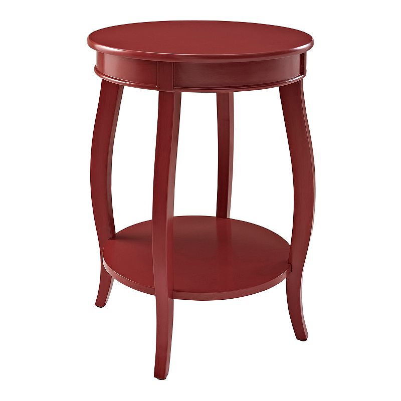 Round End Table, Red
