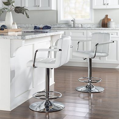 Linon Boyd Abs Swivel Bar Stool