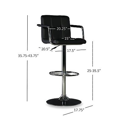 Linon Boyd Abs Swivel Bar Stool