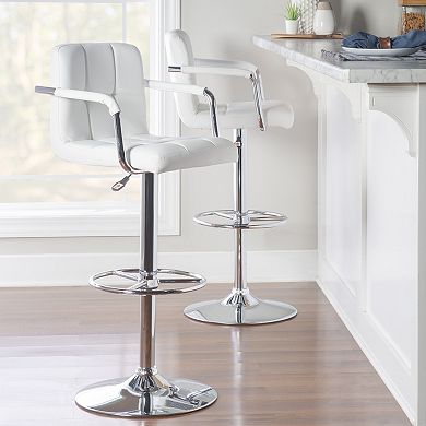 Linon Boyd Abs Swivel Bar Stool