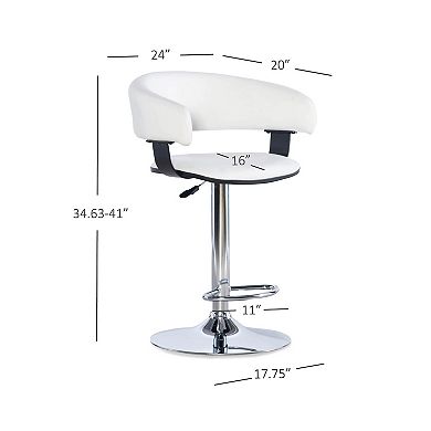 Linon Brandt ABS Swivel Bar Stool