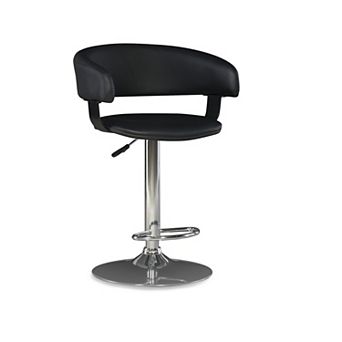 Linon Brandt Curved Back ABS Swivel Bar Stool