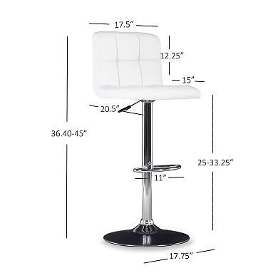 Linon Brandt ABS Swivel Bar Stool