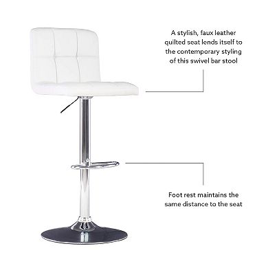 Linon Brandt ABS Swivel Bar Stool