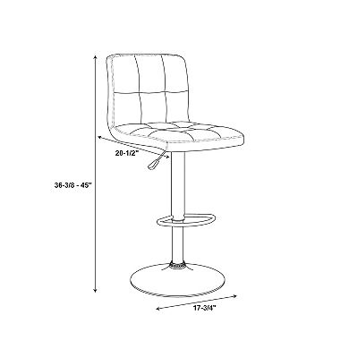 Quilted Adjustable Bar Chair