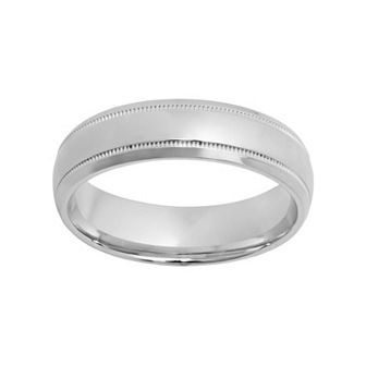 Jewelry Nation Sterling Silver Wedding Band - Men