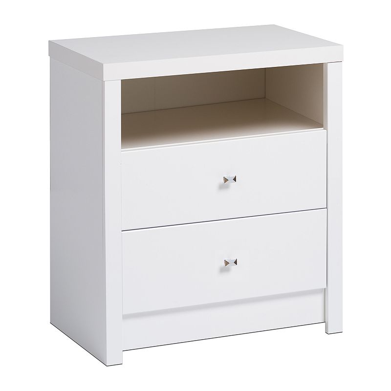 Prepac Calla 28-inch Nightstand, White, Furniture