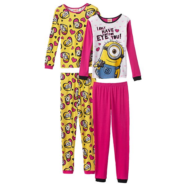 Despicable Me I Only Have Eye For You Minions Pajama Set Girls 4 6x