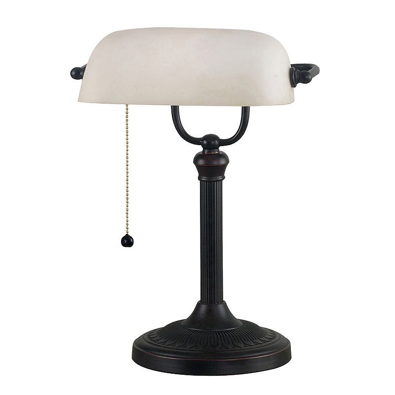 Amherst Banker Lamp, Brown
