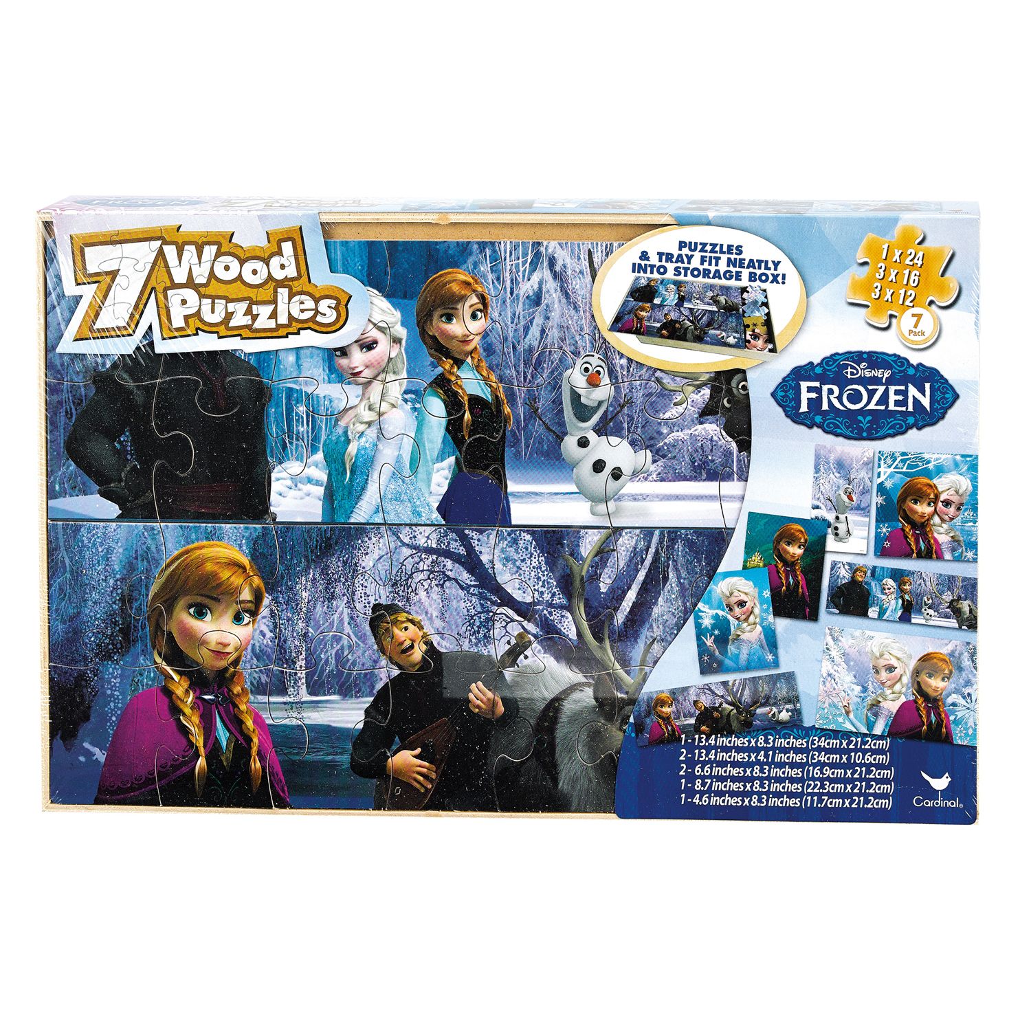 frozen wooden puzzle set