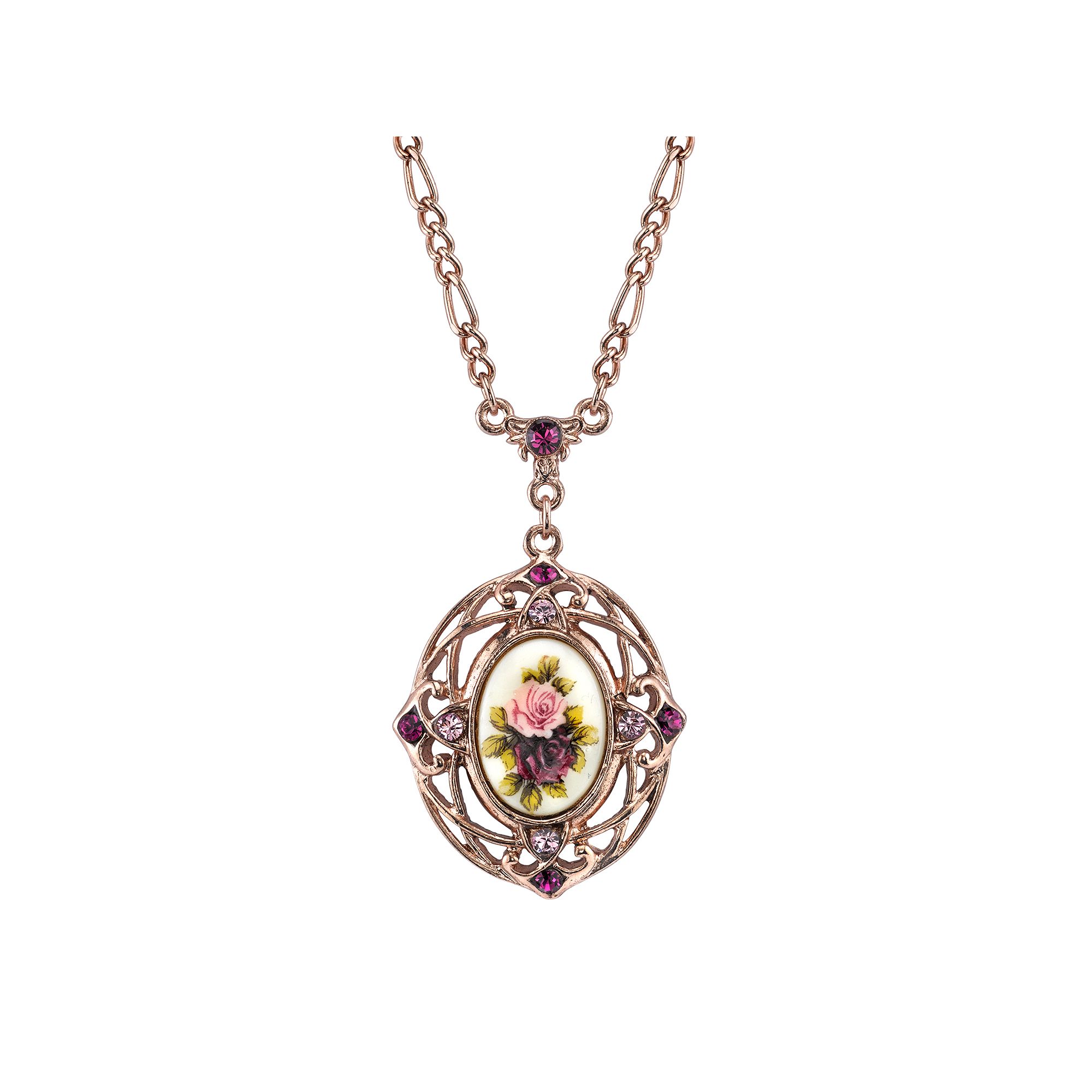 1928 Flower Y Necklace, Womens, Size: 28, Multi