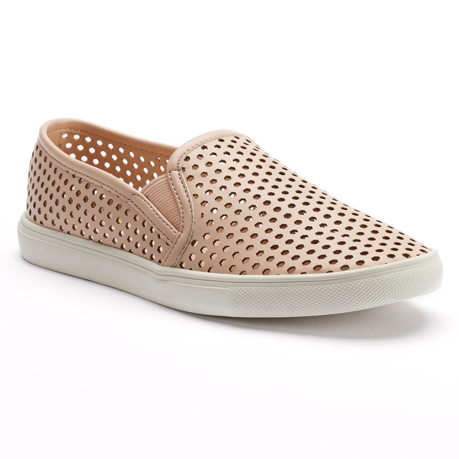 perforated slip on sneakers