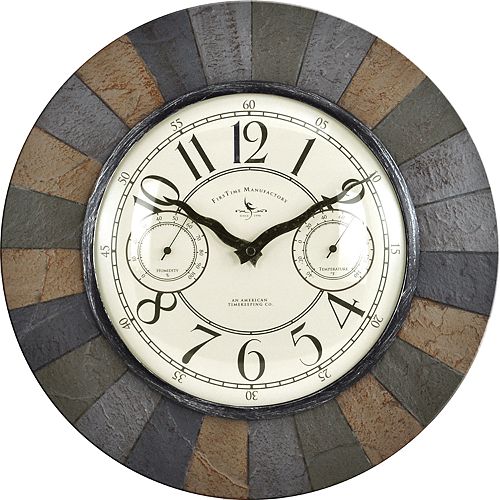 FirsTime Slate Garden Wall Clock