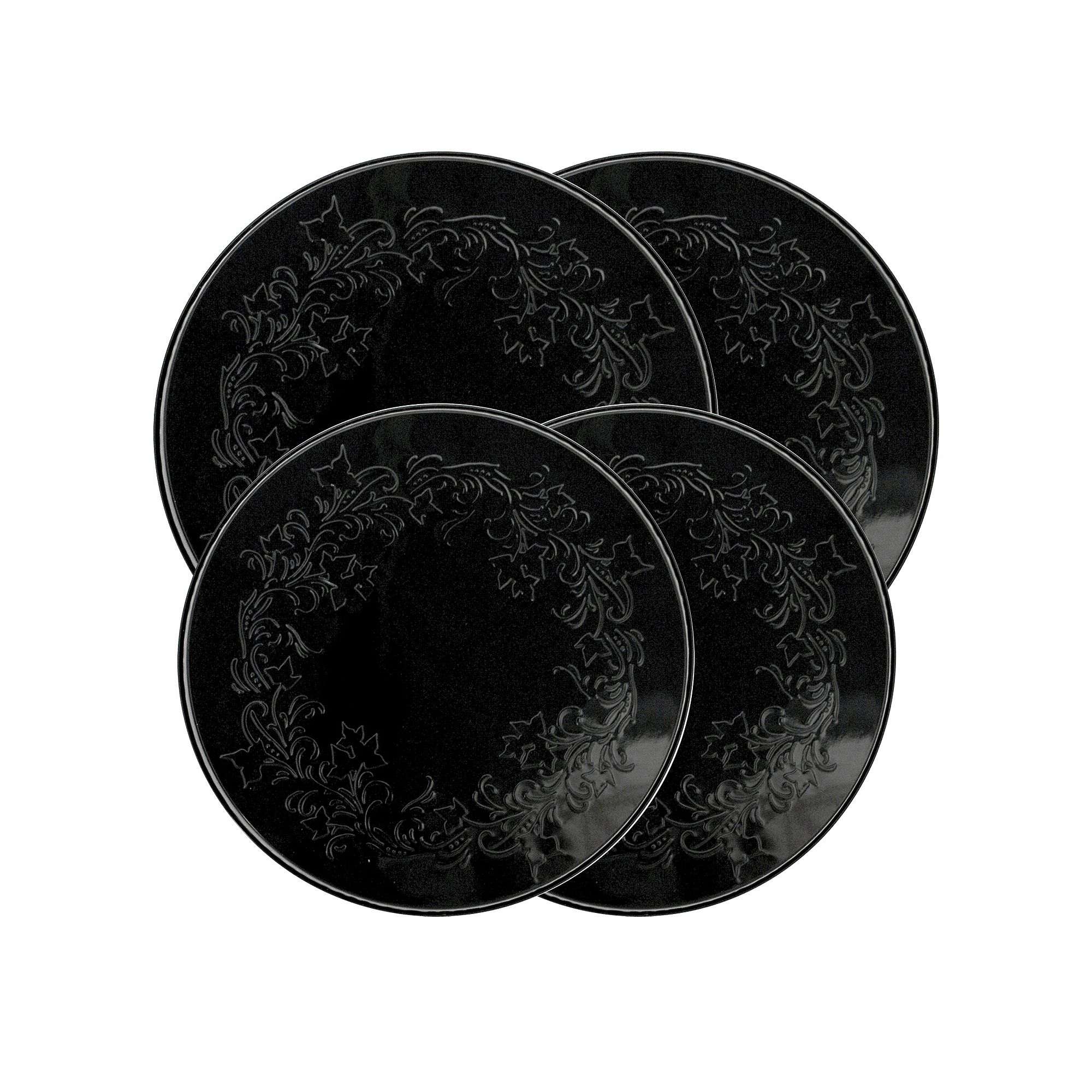 Range Kleen Ivy Embossed 4-pc. Stove Burner Cover Set, Black Ivy