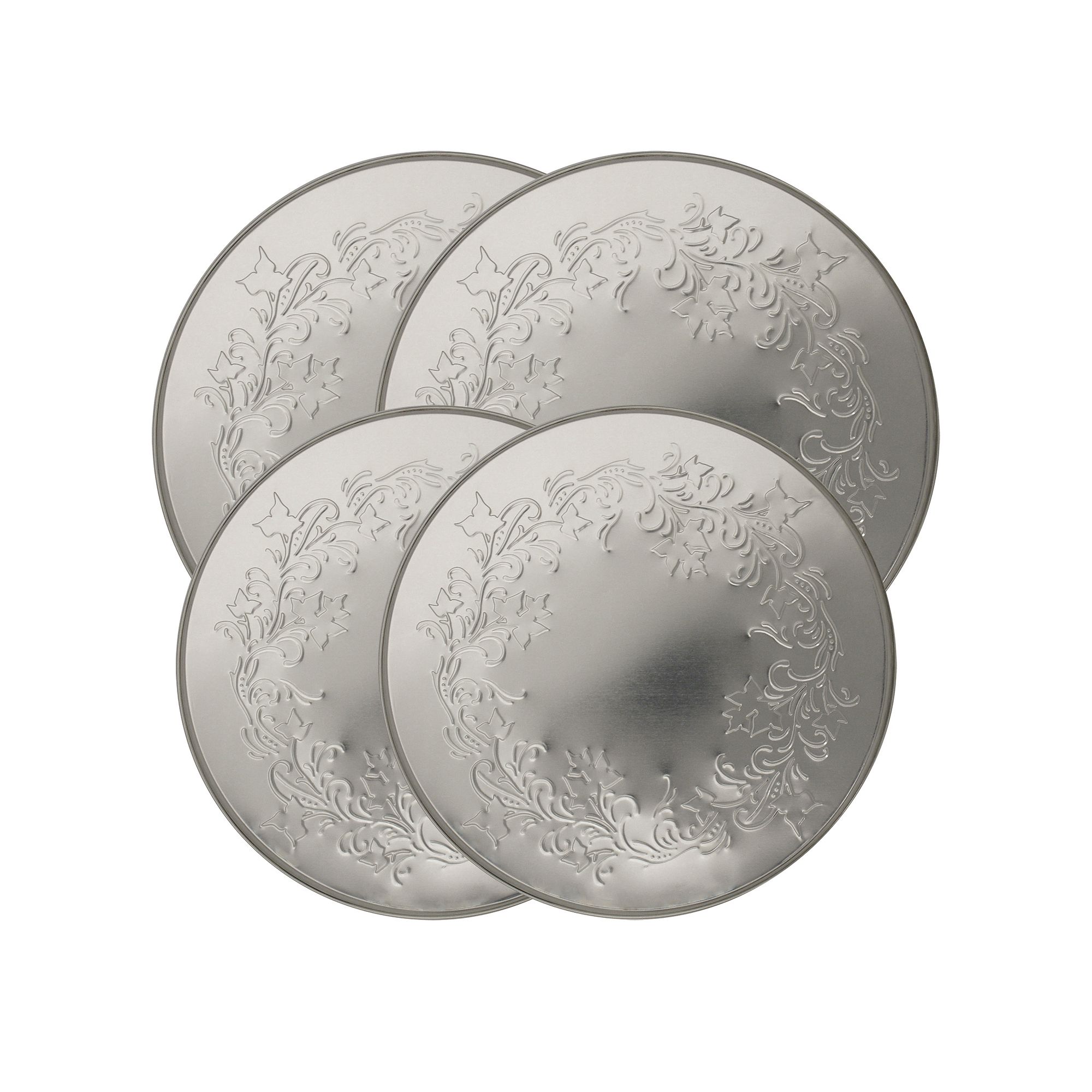 Range Kleen Ivy Embossed 4-pc. Stove Burner Cover Set, Silver Ivy