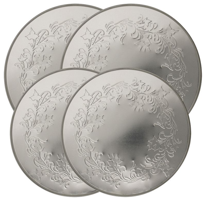 Range Kleen Ivy Embossed 4-pc. Stove Burner Cover Set, Silver Ivy