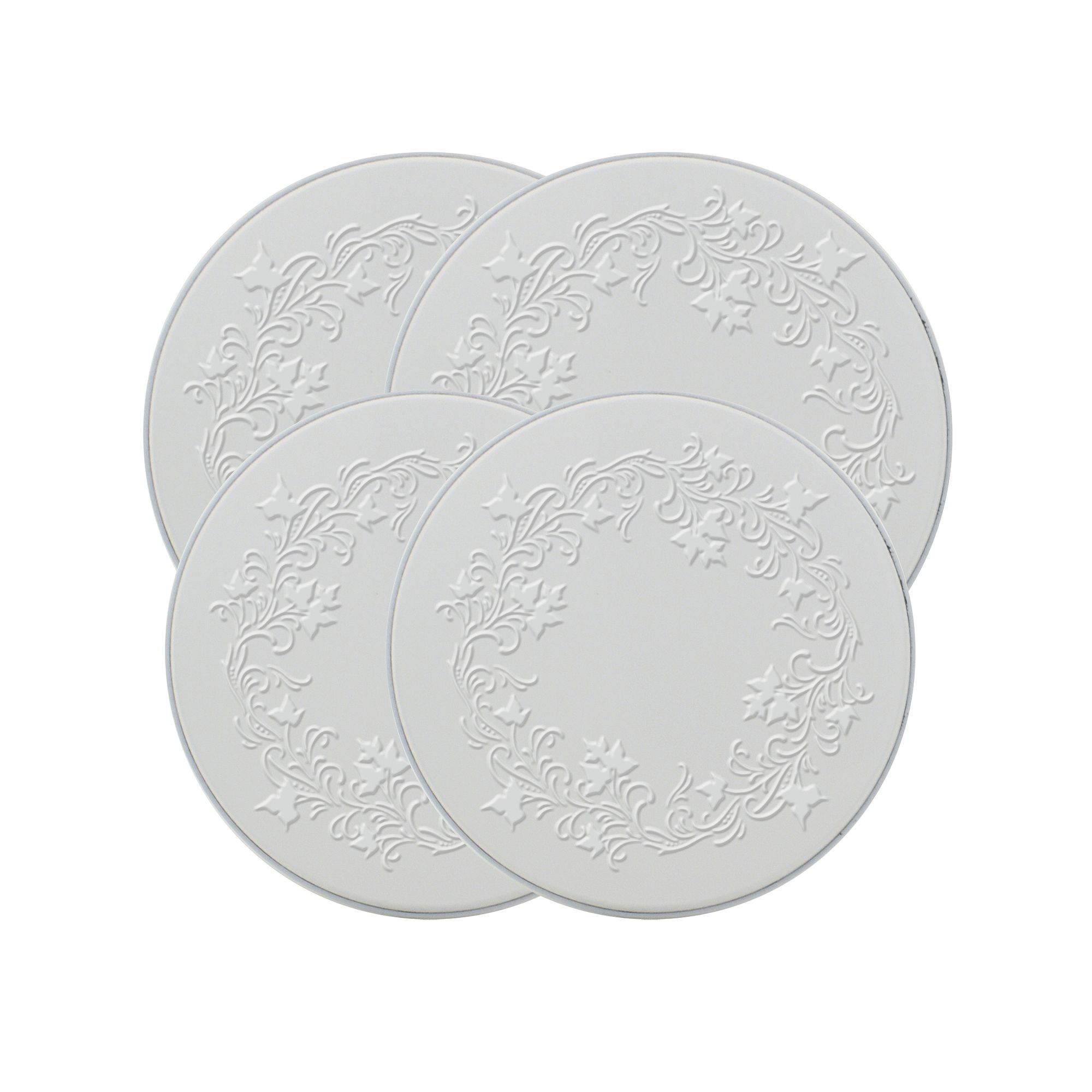 Range Kleen Ivy Embossed 4-pc. Stove Burner Cover Set, White Ivy