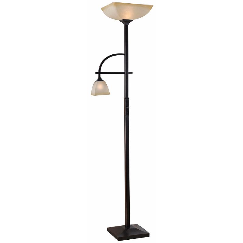 Arch Torchiere Floor & Reading Lamp, Brown