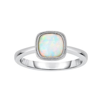 Oro Leoni Lab-Created Opal Sterling Silver Ring