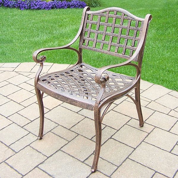 Elite Cast Aluminum Outdoor Arm Chair, Elite Outdoor Furniture