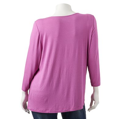 Plus Size Croft & Barrow® Pintuck Tee