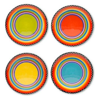 Certified International Tequila Sunrise 4 pc Salad Plate Set
