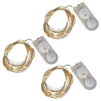 LumaBase 3 pk Waterproof Battery Operated Mini LED String Lights